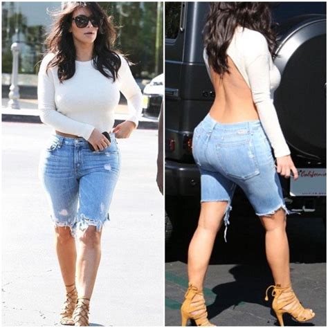 Kim Kardashian enseñando el culo。